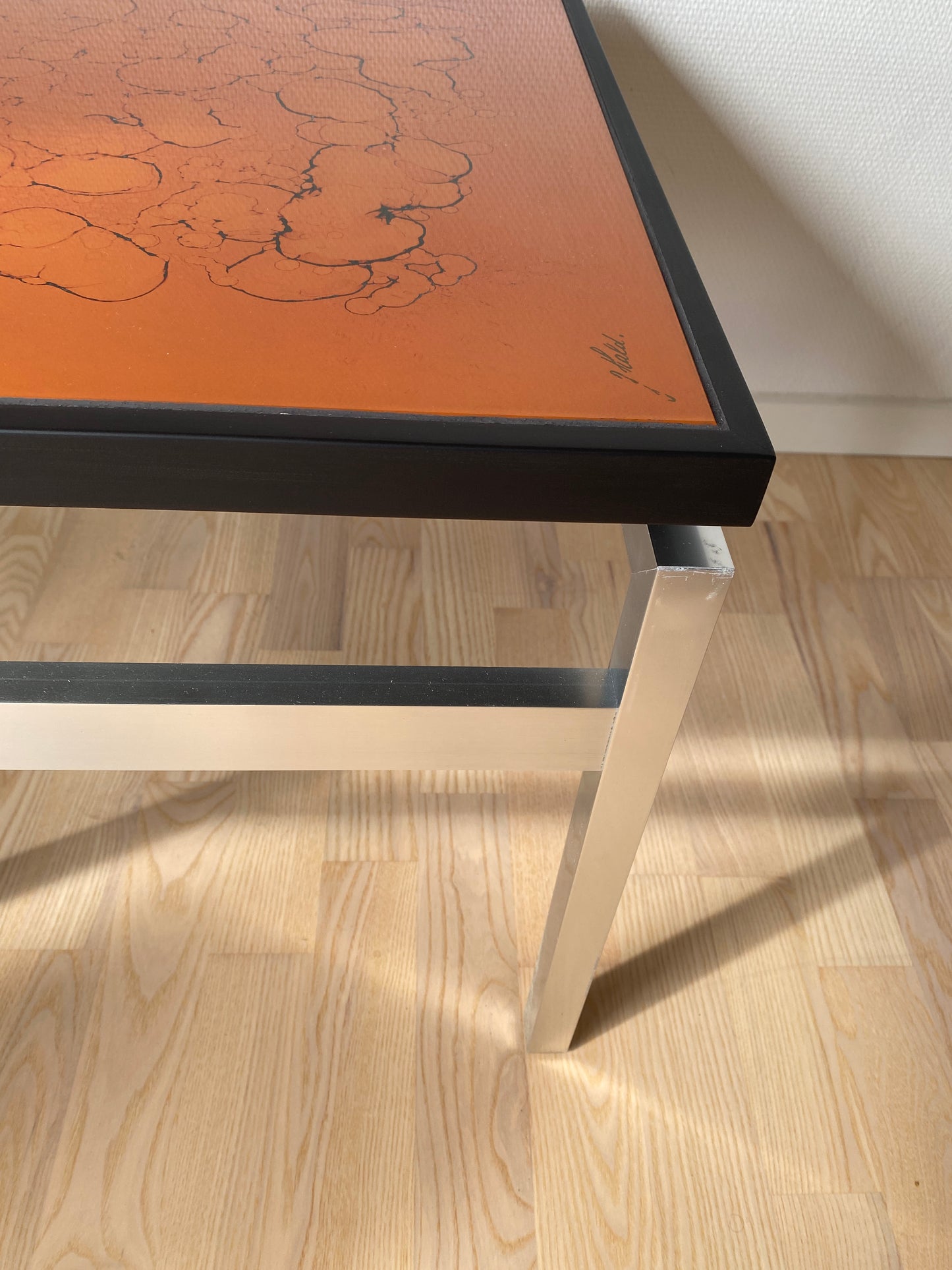 Vintage Glas-Sofatisch von J. Hald – Originalstück von Jean René Talopp