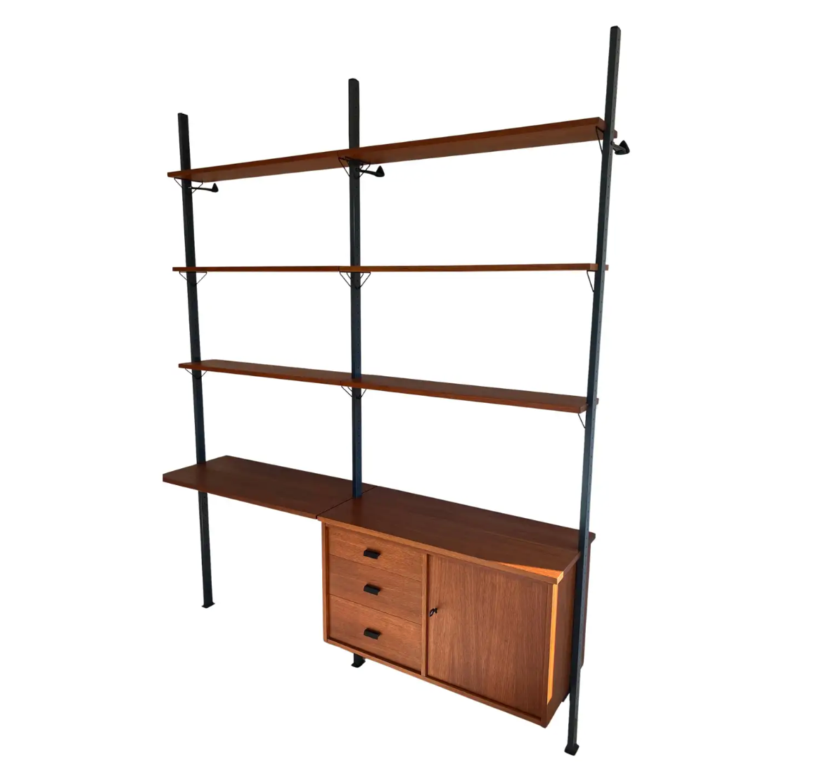 Modular Teak Wall Shelf by Olof Pira for String, 1950s