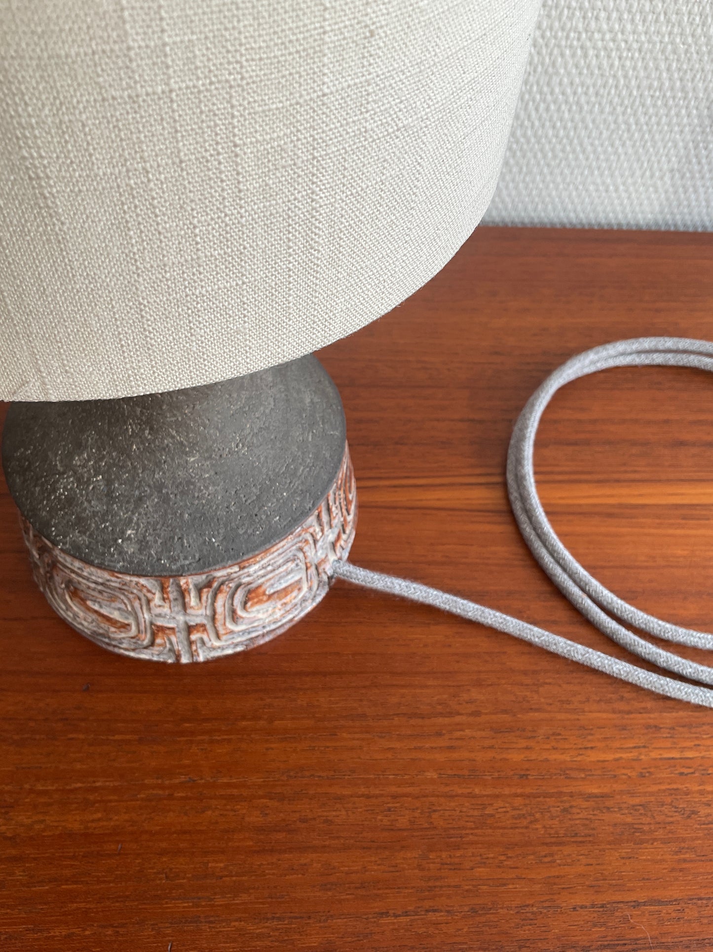 Steingut-Tischlampe von Jette Helleroe für Axella Keramik, 1960er Jahre