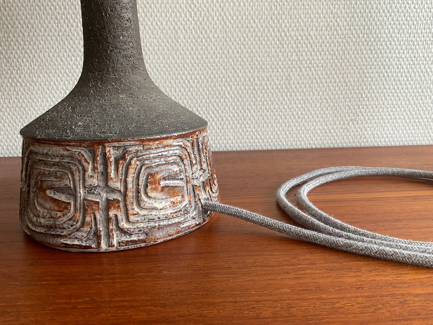 Steingut-Tischlampe von Jette Helleroe für Axella Keramik, 1960er Jahre