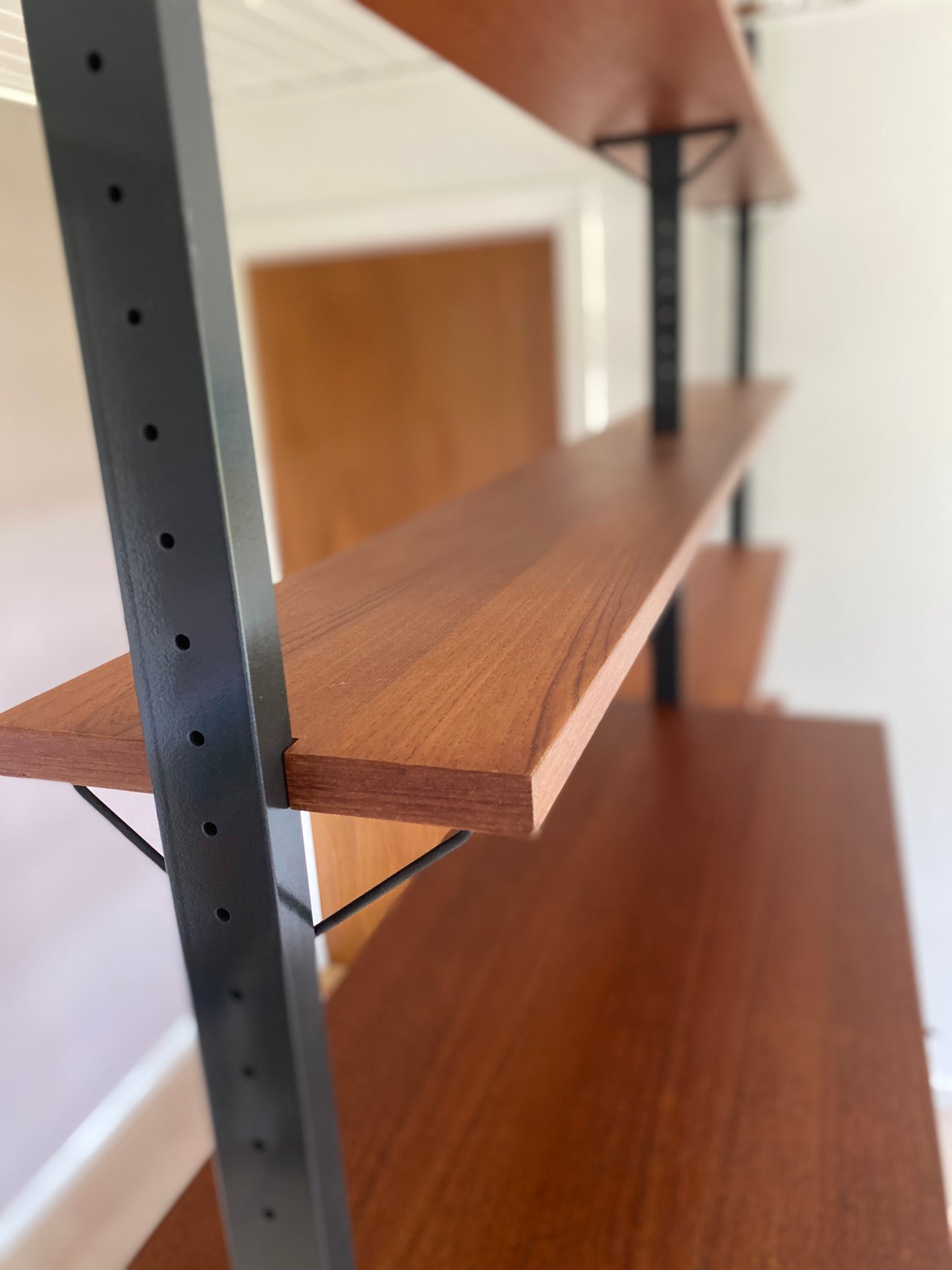 Vintage Teak Modular Wall Shelf by Olof Pira for String