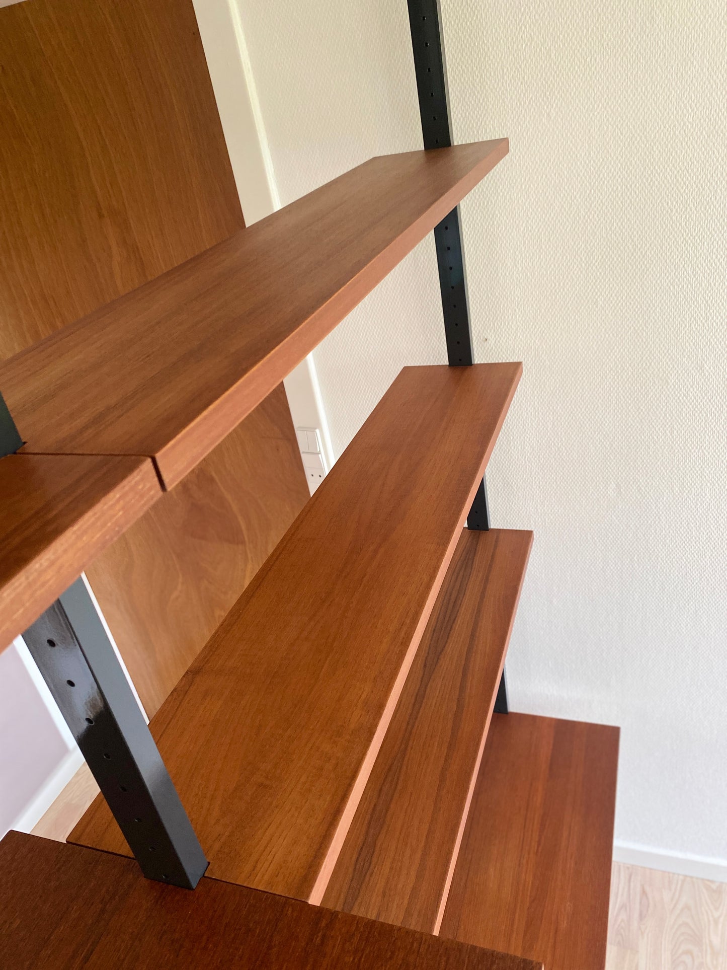 Vintage Teak Modular Wall Shelf by Olof Pira for String