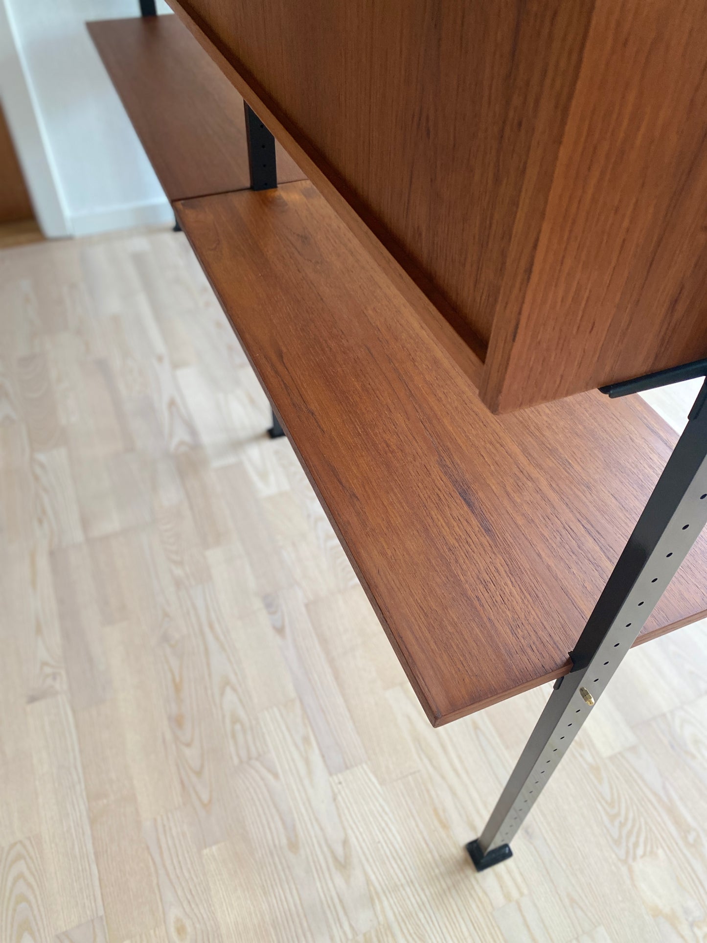 Vintage Teak Modular Wall Shelf by Olof Pira for String