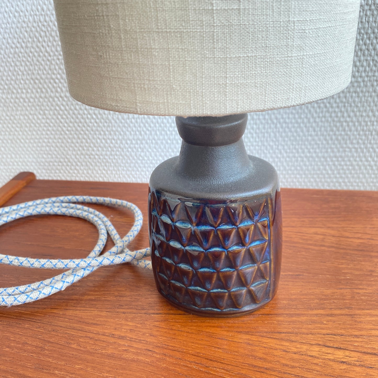 Einar Johansen table lamp for Søholm Stentøj, Blue Series