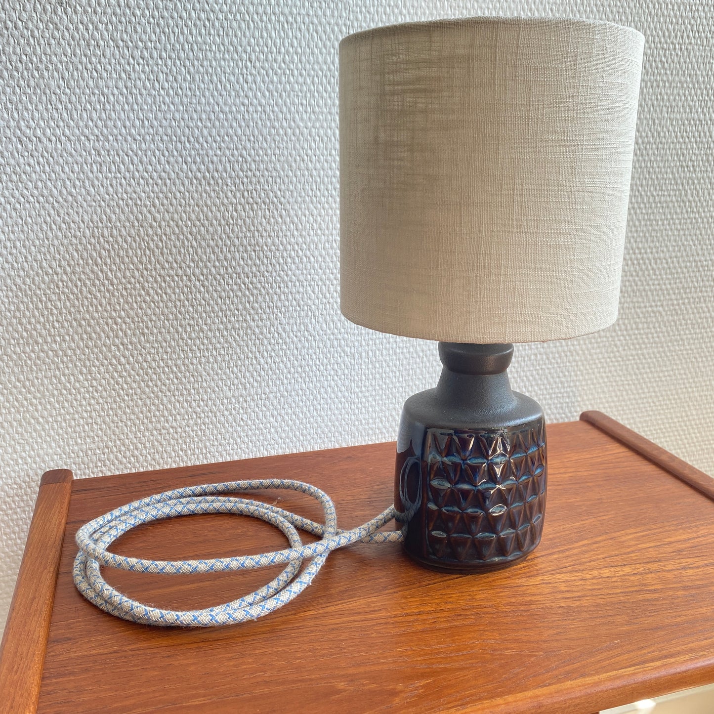 Einar Johansen table lamp for Søholm Stentøj, Blue Series