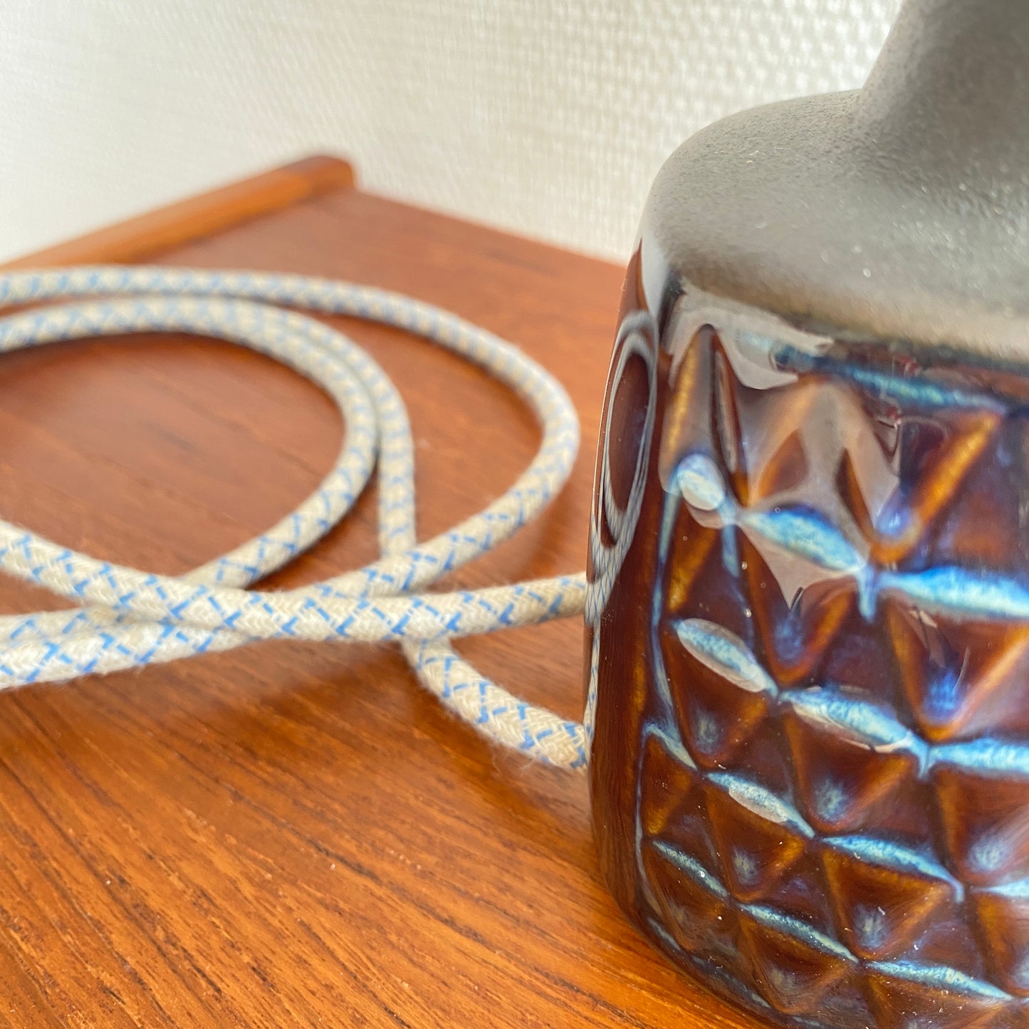 Einar Johansen table lamp for Søholm Stentøj, Blue Series